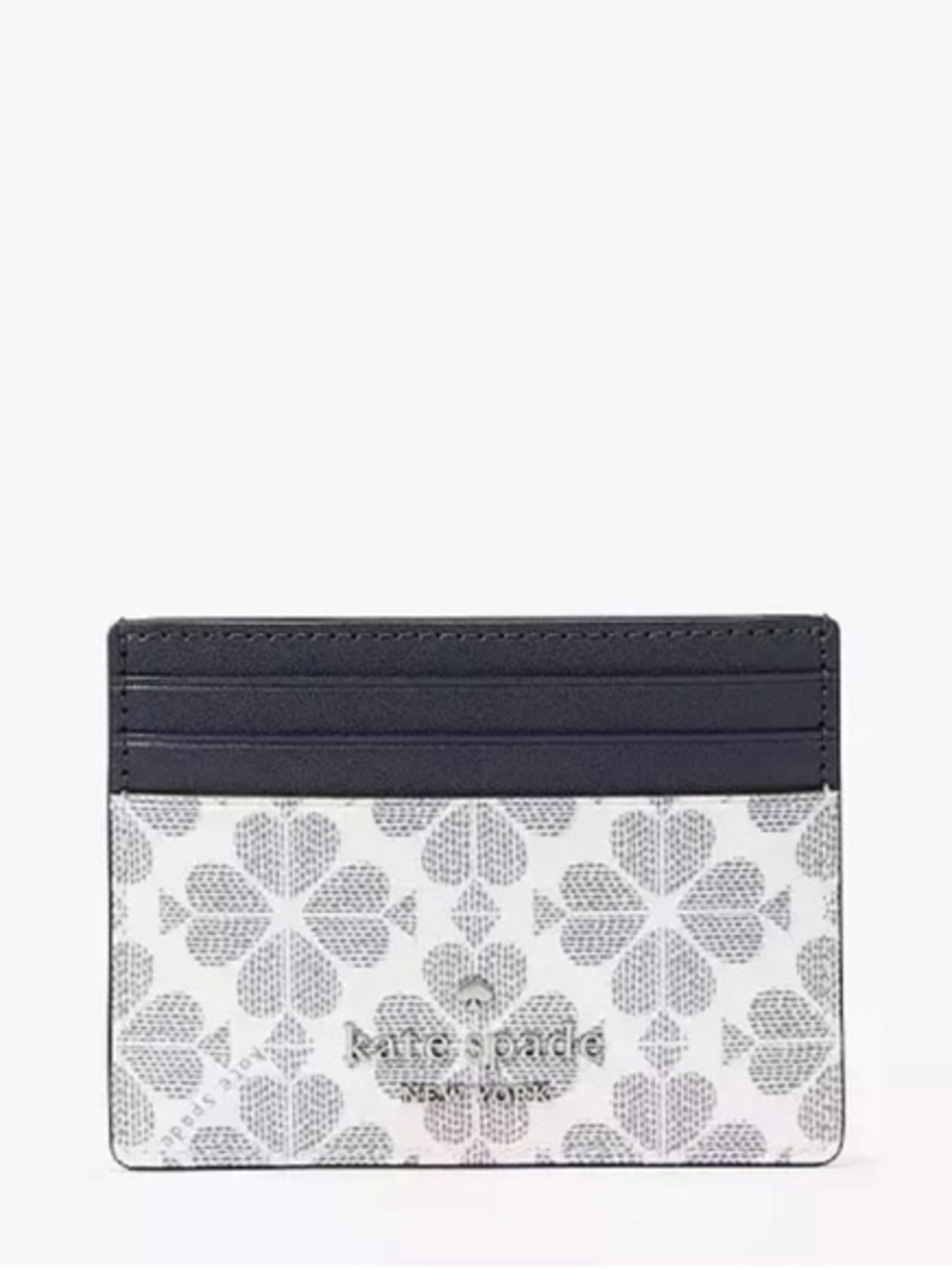 Kate Spade Spade Flower Small Slim Card Holder in Navy Multi